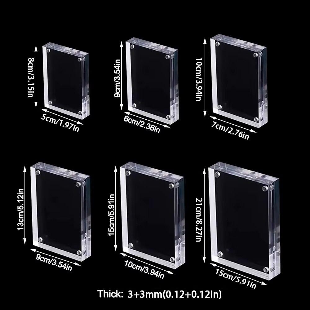 Magnetic Poster Display Stand Acrylic Fridge Magnets Photo Frame  for Room Desk Home Decoration