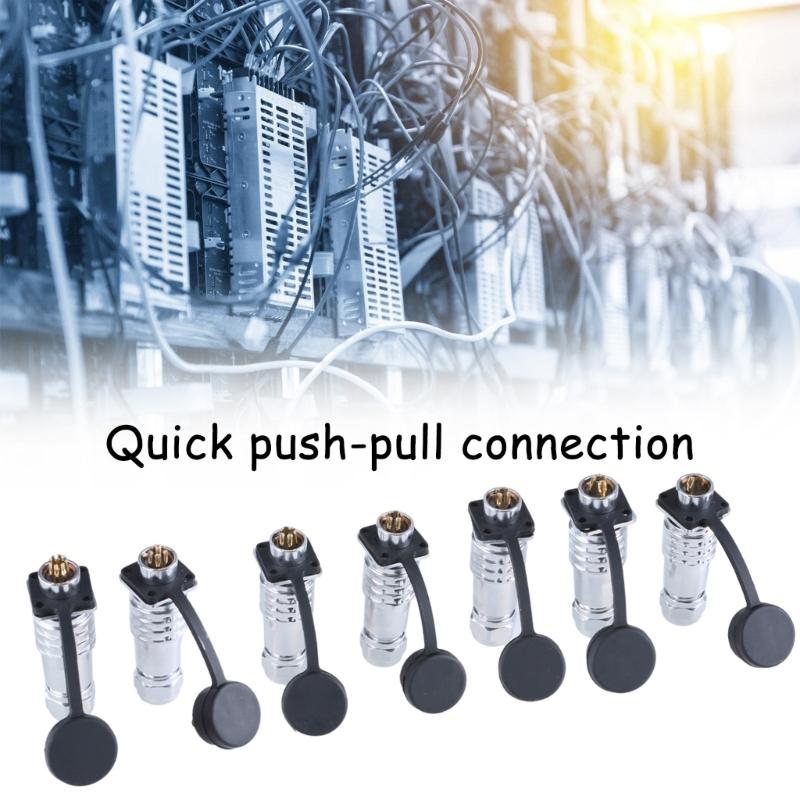 SF12 Connector Plug 2Pin to 9Pin Waterproof Aviation Socket Set for Professional Photography Equipment Cable Connector