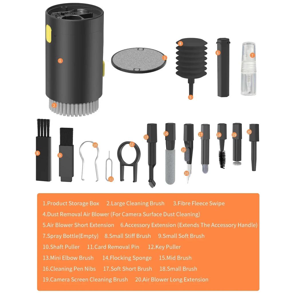 20 in 1/10 in 1 Digital Camera Headset Mobile Phone Laptop Keyboard Cleaning Tool Set Cleaning Brush Multiple Models Cleaner Kit