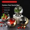 Stainless Steel Slanted Mixing Bowl Set with Lid, Ideal for Seasoning, Sauces & Condiments