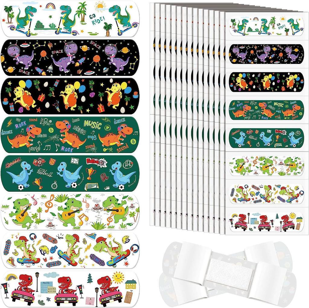 Waterproof Cartoon Band-Aids for Kids - Colorful, Breathable, Elastic Plasters