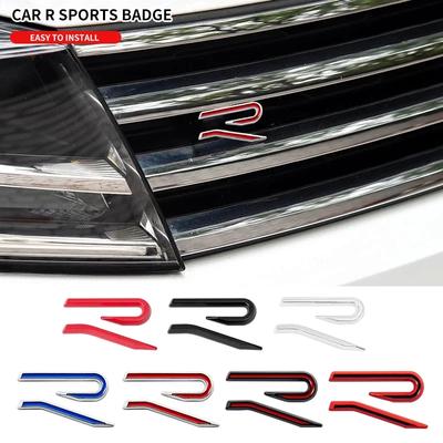 BSO1 Embleme 1 Stück Metall Auto R Emblem Kühlergrill Mittlere Netzabdeckung Für Volkswagen Tiguan Bora POLO PASSAT CC Touran GOLF Jetta Arteon T-CROS zk2