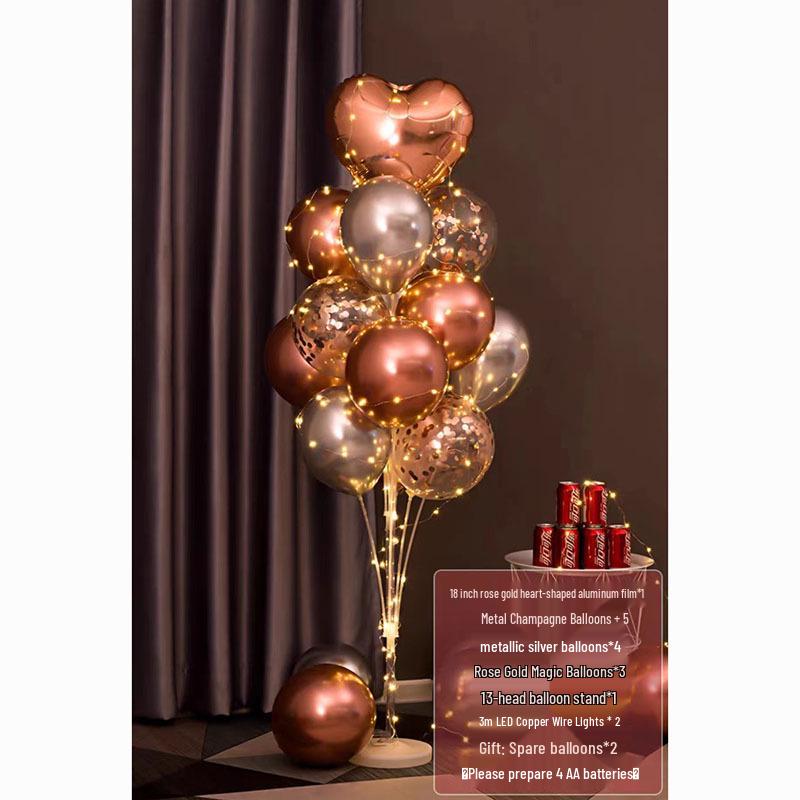 Luminous Balloon Floor Stand for Events: Birthday, Wedding, Anniversary, Party, and More.