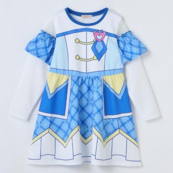 

Kimi to Idol PreCure Cosplay Long Ink PreCure Dress, Sleeve, Fall/Winter (Cure Blue, 120cm), Transformation, Girls Kids Dress, Children s Clothing, синій