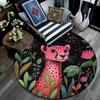 Pink Leopard Round Area Rug,Carpet Rug for Living Room Bedroom Sofa Playroom Decor,Non-slip Floor Mat