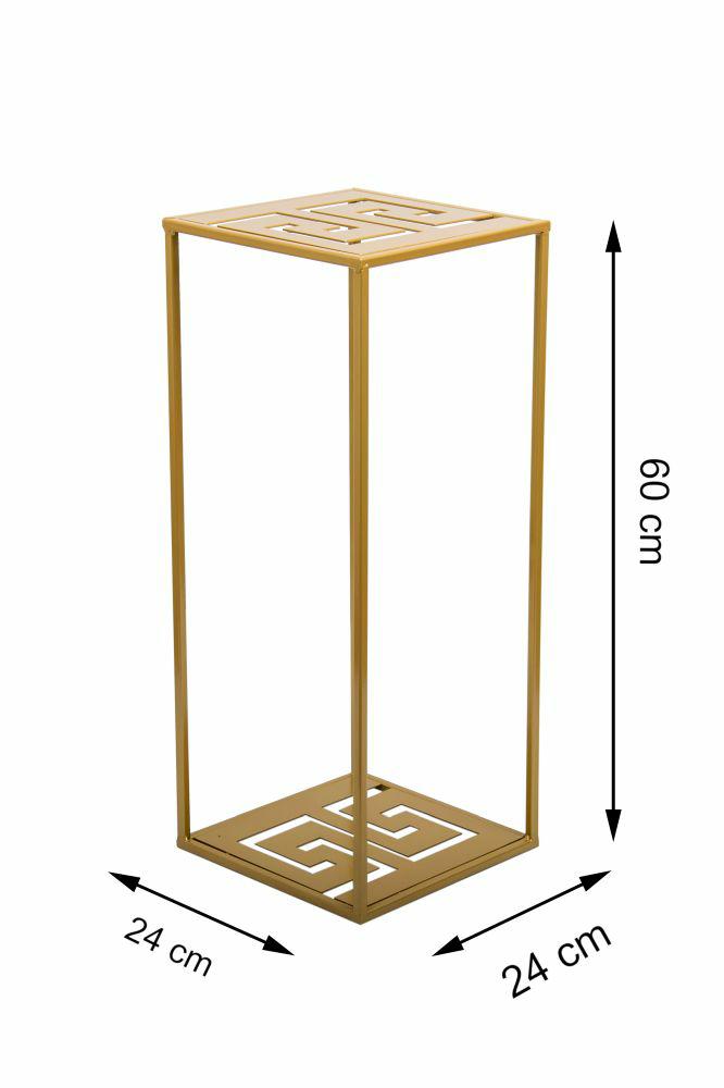 Nowoczesny Stojący Kwietnik 60 Cm Złoty