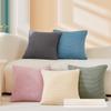 Solid Color Pillowcase Simple Throw Pillow Case For Sofa Car Home Decorative Corn Velvet Cushion Cover Decor