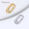 15X7MM 18K Gold Plated Spring Clasp Connector,Oval Openable Carabiner Clasp For Necklace Bracelet DIY Jewelry Making Supplies