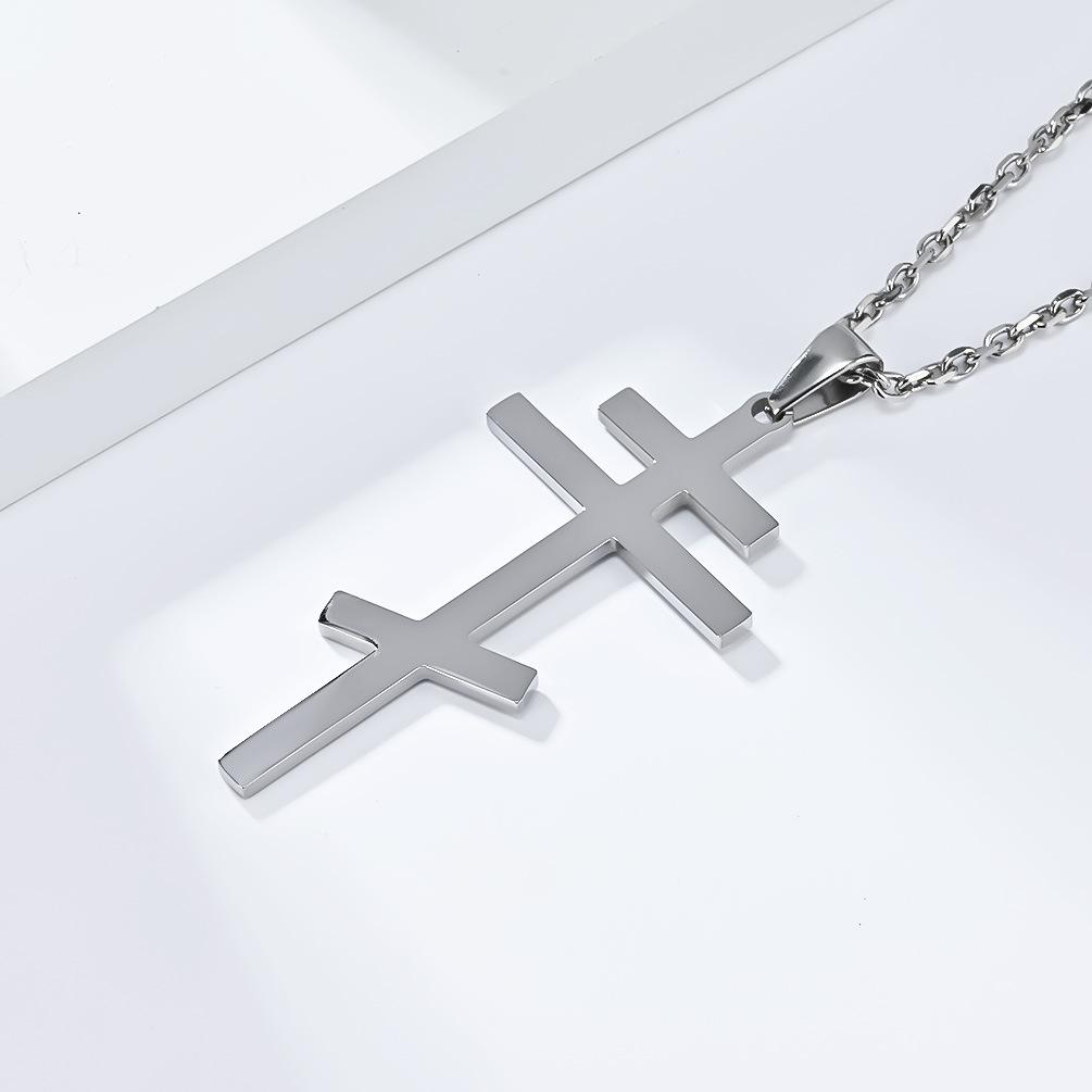 Eastern Orthodox Cross Pendant Necklace Stainless Steel Christian Religious Jewelry Unisex 3 Colors