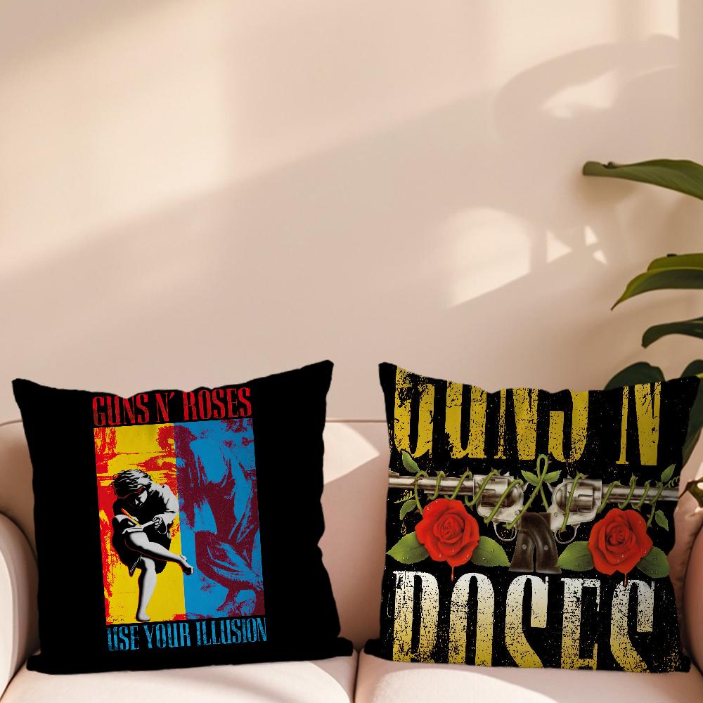 G-Guns N Roses Use Your Illusion I Pillow Case Sofa Living Room Bedroom Headboard Backrest Cushion Square Cushion Nap Time