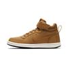 Nike Court Borough Mid Rutschfest Abriebfest Mittelhohe Skateboard-Schuhe Weizen Kinder im Alter von 3 7 Jahren 870026-701
