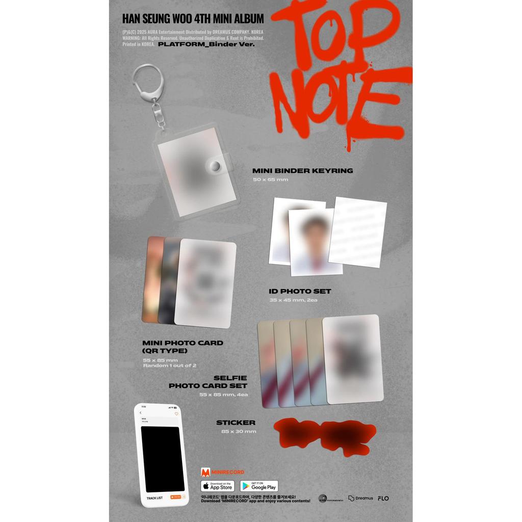 [Pre-order] HAN SEUNG WOO - 4TH Mini Album [TOP NOTE] PLATFORM_Binder Ver.