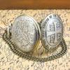 Libra Cross Emblem Quartz Pocket Watch Retro Men's Women's Necklace Pendant Gift