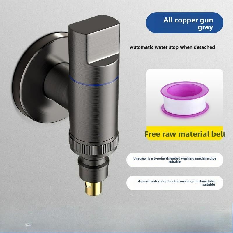 New Mini Wall Faucet Double Outlet Rinsing Taps Steel Mop Pool Faucet Household Balcony Laundry Sink All Copper Good Stainless