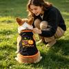 Halloween Dog Costume Pumpkin Print Vest for Small Dogs and Cats, Festive Holiday Pet Outfit for,