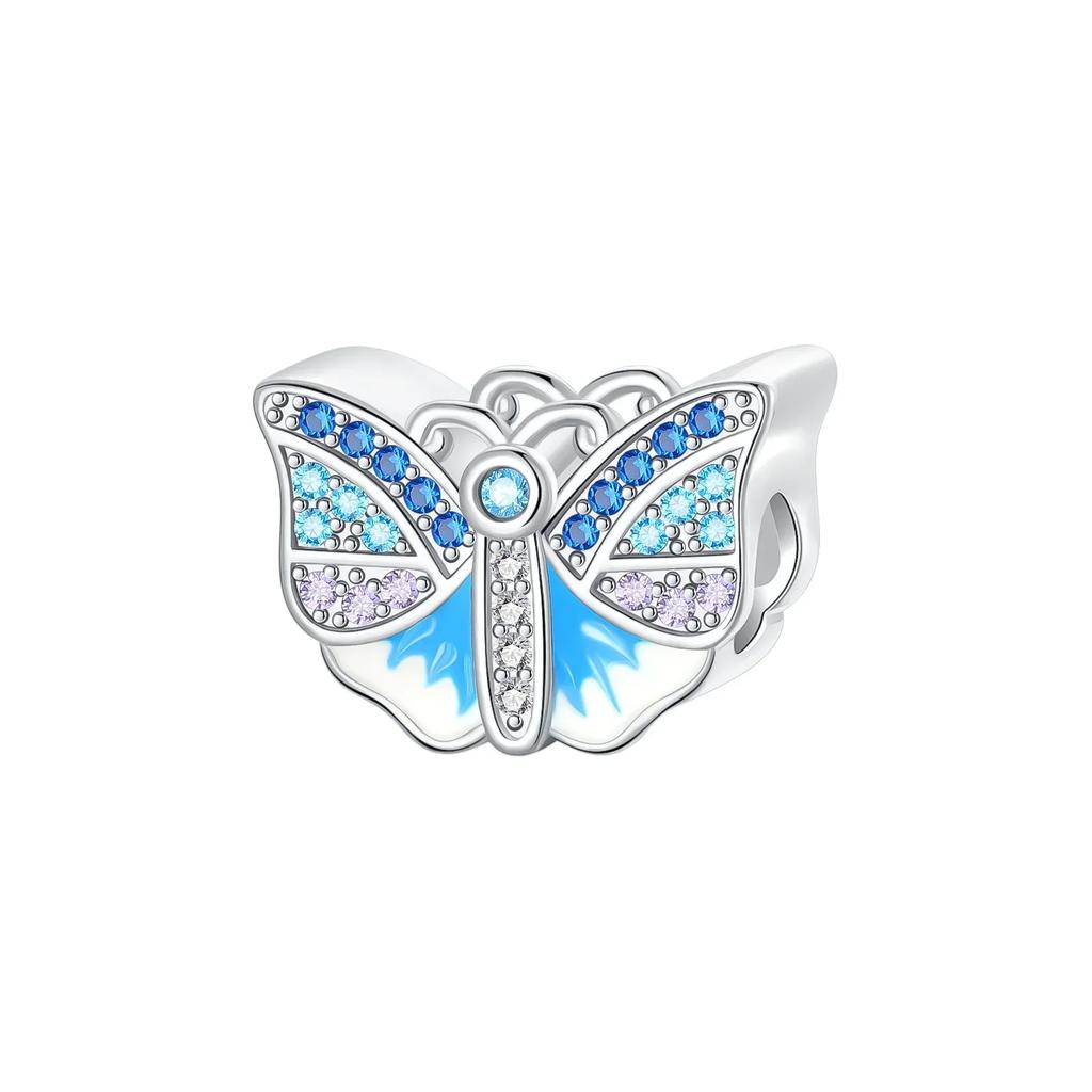 Charms Exquisite 925 Silver Butterfly Pendant Dragonfly Flowers Bead for Women Necklace DIY Bracelet Fine Jewellery Gift