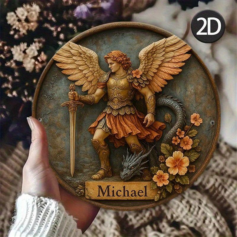 Retro Round Metal Panel for Living Room Bedroom Garage