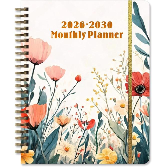 2026-2030 Monthly Planner, 5 Year Calendar Planner, Jan 2026 - Dec 2030, 8.3  x 6 , Year Planner with Twin-Wire Binding, Holiday Reference, Notes бежевый