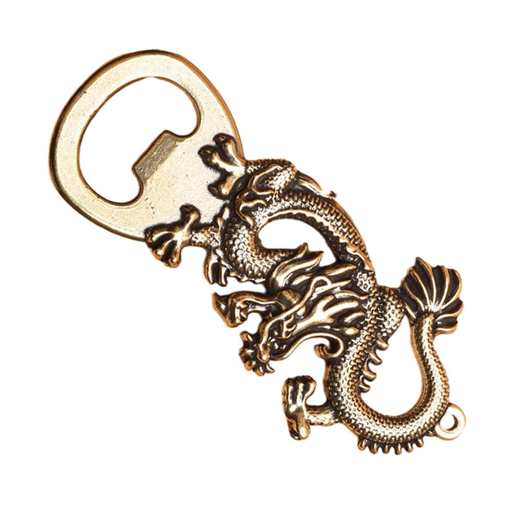 Dragon Bottle Opener Personalized Keychain Animal Shaped Beer Open Tools Brass Mens Bottle Opener Kitchen Bar Accessory