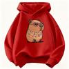 Streetwear Capybara Printed Hooded Kids Children's Sweatshirt Cute Hoody for Boys Girls Autumn Spring Casual Hoodies