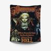 Dark Fantasy Warrior Tapestry  Intricate Mythical Design Perfect for Game Room or Man Cave Decor Large Wall Hanging Artwork