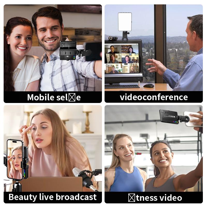 LED three-color fill light 72 high-quality lamp beads color temperature 3000-9000K for all phones/tablets/laptops and cameras