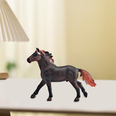 PVC Horse Model Simulation Horse Figurine Realistic Miniature Horse Collectible Toy Desktop Decoration Ornament
