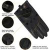 MGGMOKAY Mens Touchscreen Unlined Leather Driving Gloves