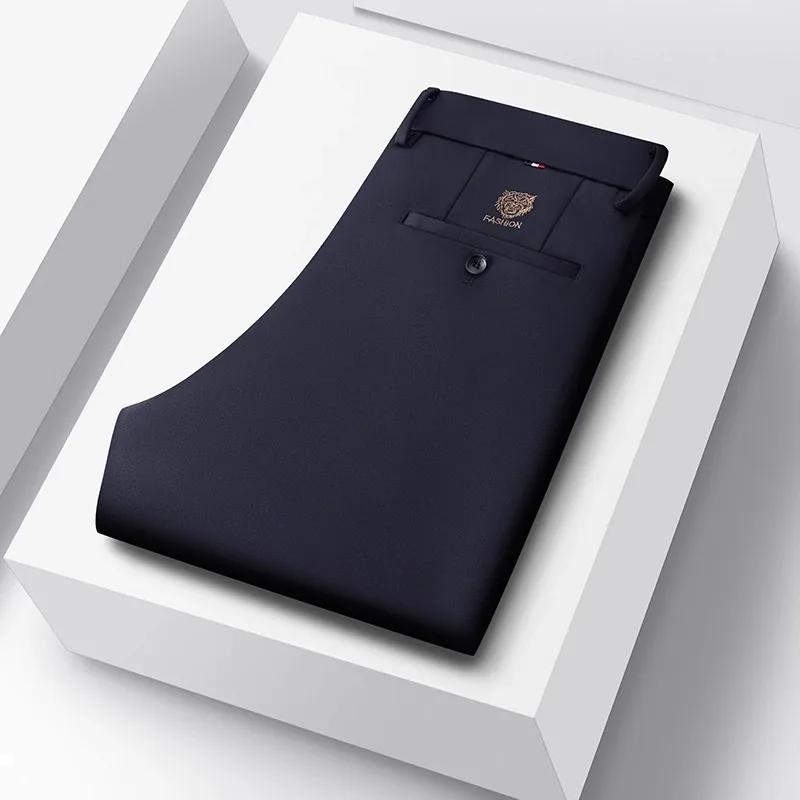 

Th Cross-border мужские повседневные брюки Ice Silk против морщин в стиле Tiger Head для прямой трансляции свободный крой другой материал 40