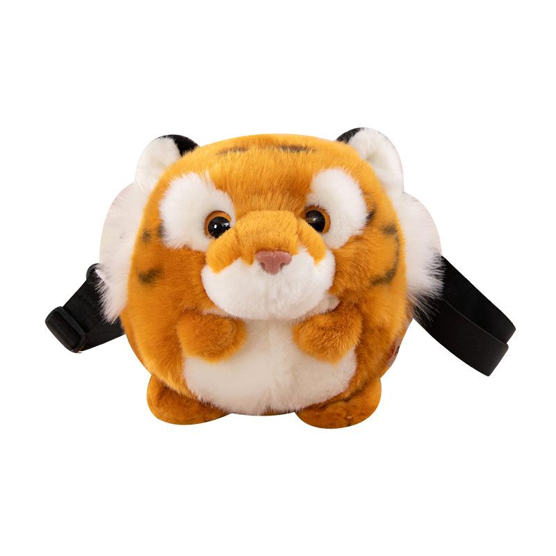 Cartoon Ball Panda Plush Toy Zoo Scenic Souvenir Tiger Crossbody Bag Children Koala