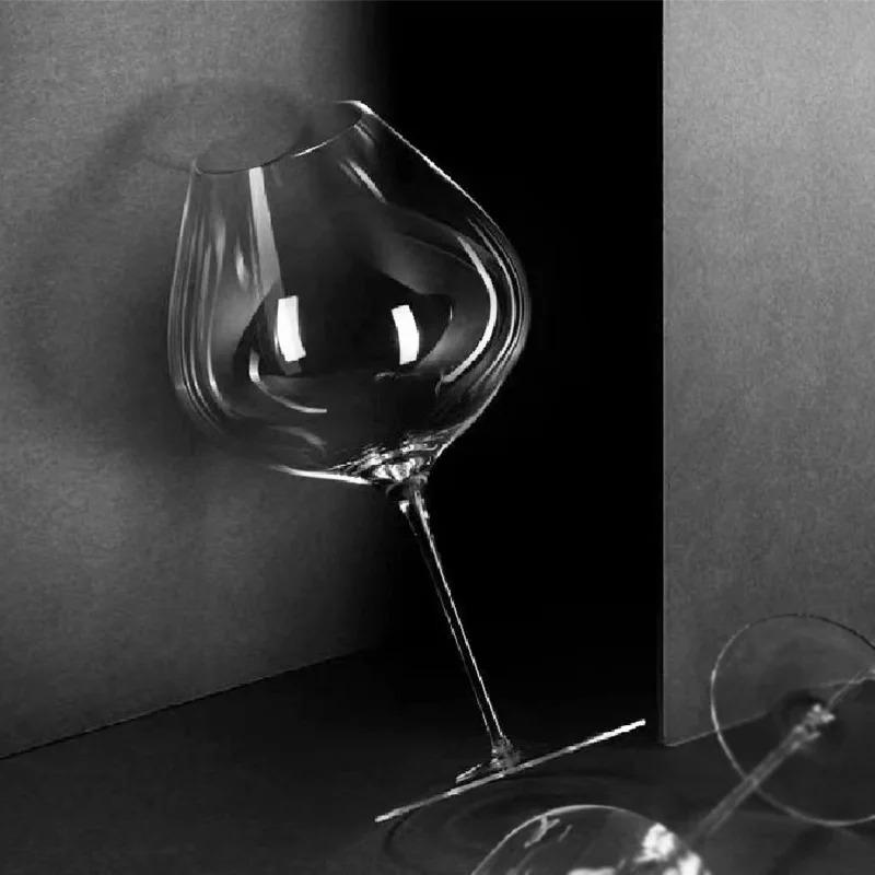 Ultra-dünnes Kristall- Weinglas-Set Hoher Stiel Bordeaux-Schale für Fine-Dining-Restaurant Hotel Bar Rot-Weißwein