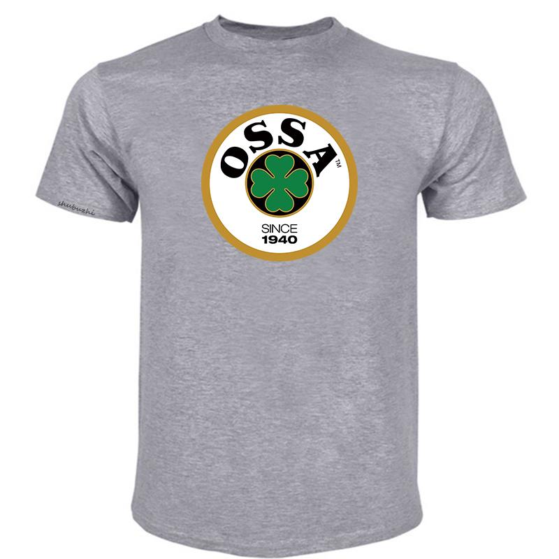 Cotton Tshirt mens summer Tops OSSA Logo summer fashion tshirt men High Quality tops euro size boys gifts