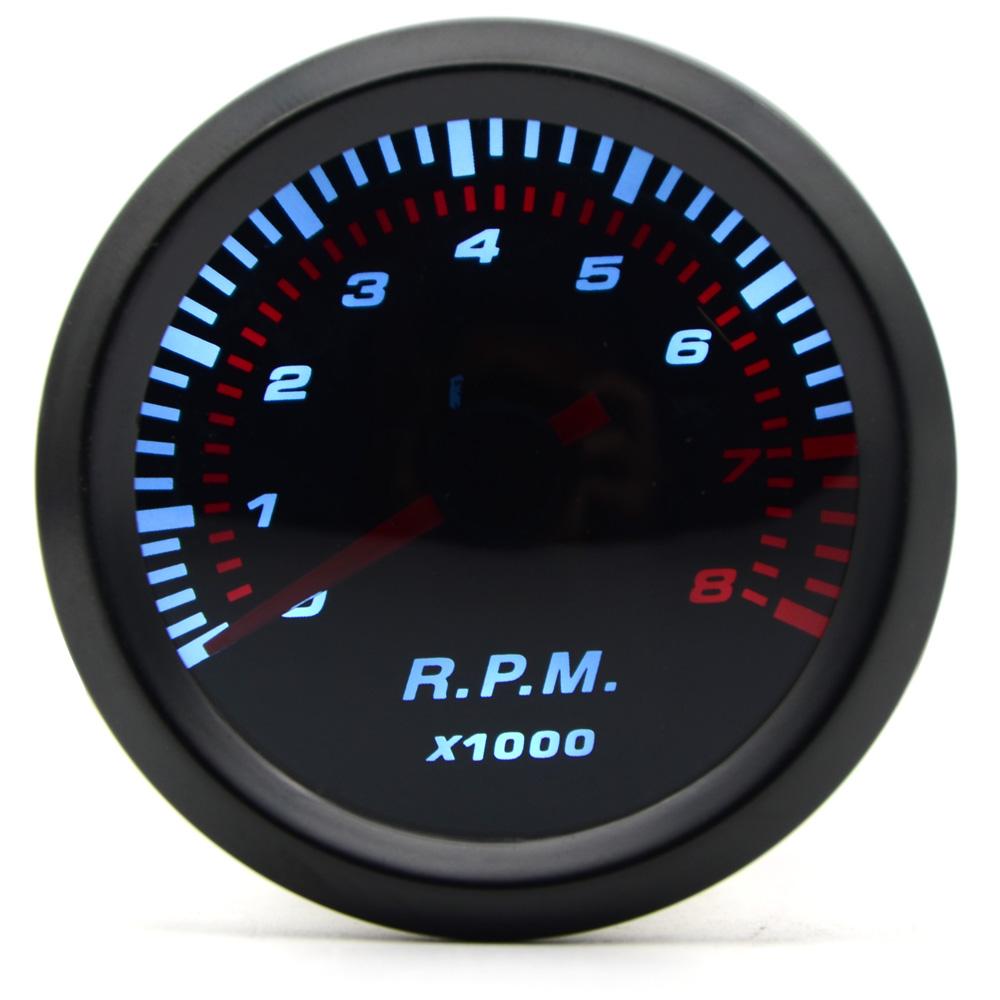 2" 52mm Smoke Lens Boost Gauge Bar psi/Vacuum/Water temp/Oil temp/Oil pressure/Voltmeter/Tachometer RPM Car Gauge +Gauge Pods