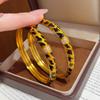 Leopard Print Bracelet for Women, Plain Hoop, Loach Back Bracelet, Light Luxury and High-end Feel