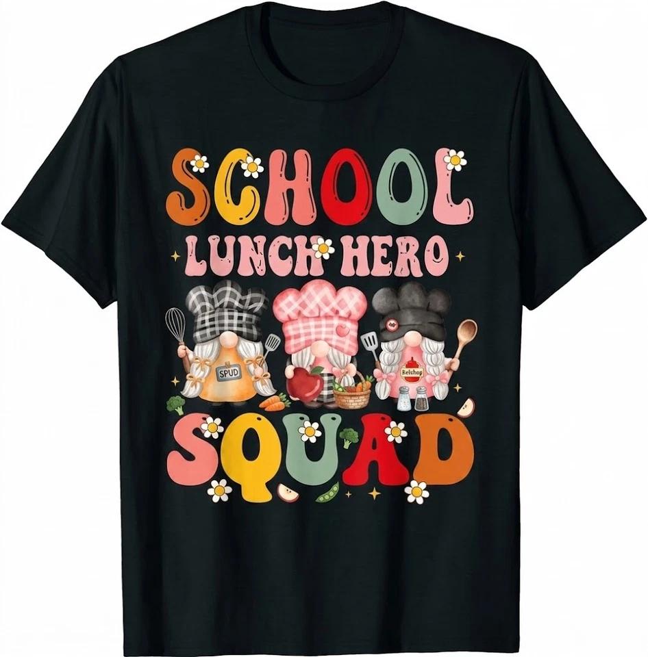 School Lunch Squad Lunch Lady School Cafeteria Workers Gnome T Shirt S