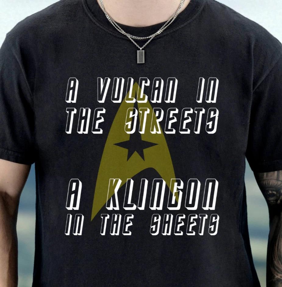 Star Trek Spock Graphic Tee, Vulcan in the Streets Klingon in the Sheets T-shirt XL