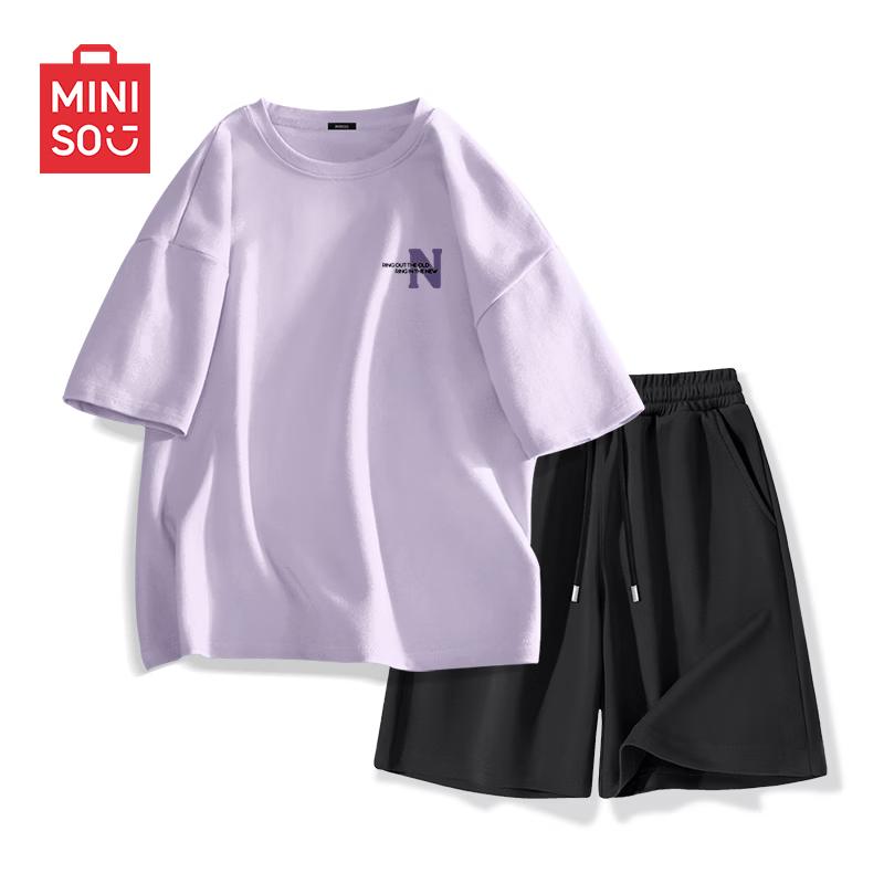 MINISO Men's Summer Cotton T-Shirt & Shorts Set