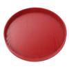 Tea Tray Wooden Wine Red Round Tea Plate Green Tea Baking Serving Plate for Home Tea House 27cm   10.63in