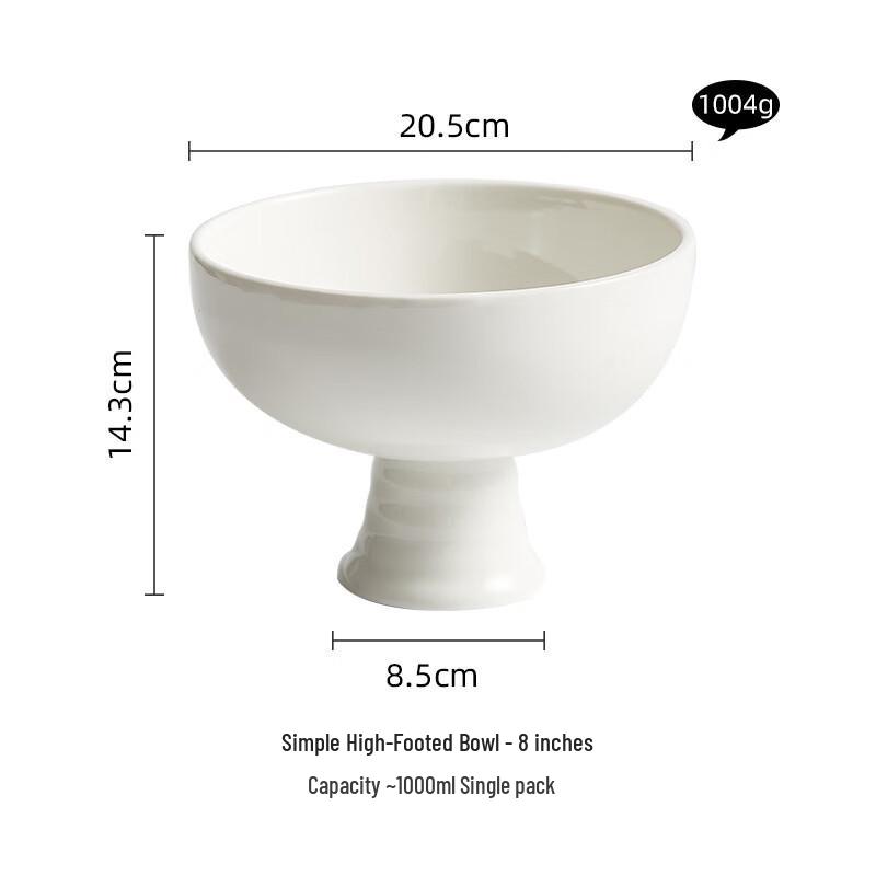 VAKADA Ceramic Footed Salad Bowl