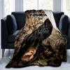 1PC Custom Name Raven Garden Flannel Blanket Versatile,all-season Throw Suitable for the Living Room,bedroom,camping,travel,and Gift