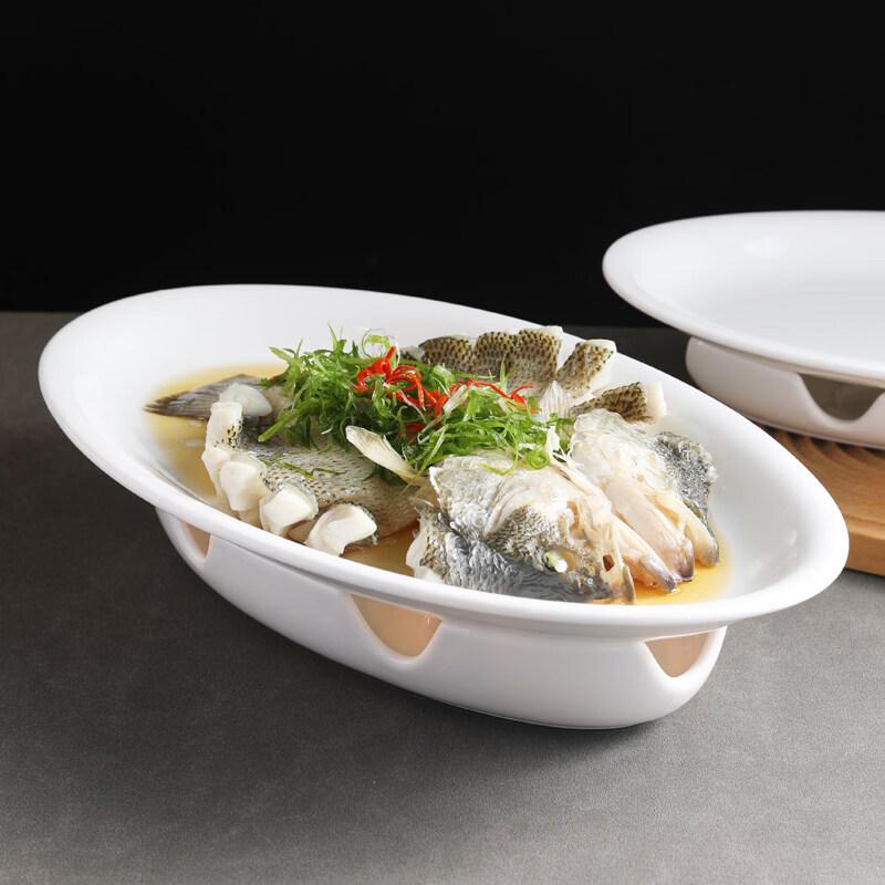 Keramische beheizbare ovale Fisch-Servierplatte