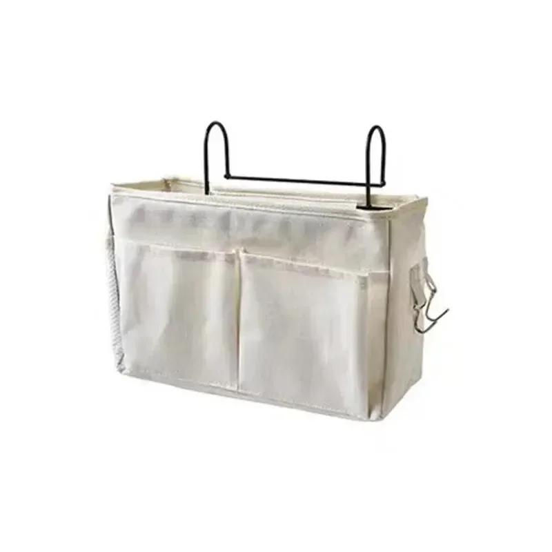 

Bedside Storage Rack Dormitory Storage Basket Bedside Hanging Basket Bedside Bedroom Bed Storage Rack белый