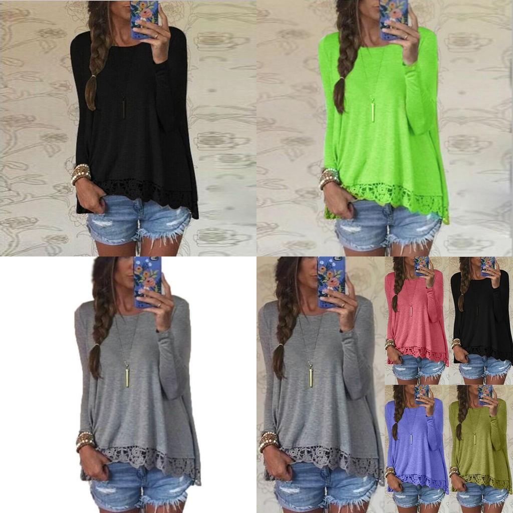 Timeless Elegance Femme Blouse Manches Longues With Lace Detailing In Comfortable Cotton