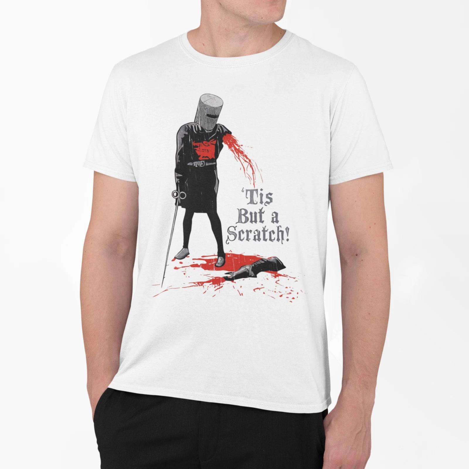 Tis But a Scratch T-Shirt – Funny Black Knight Monty Python Inspired Graphic XS