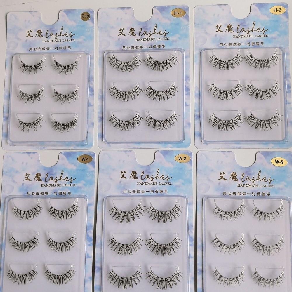 Natürlich aussehende Manga-Wimpern Japanisches Cosplay Falsche Nerz-Wimpern Heiße Nerz-Wimpern für Damen