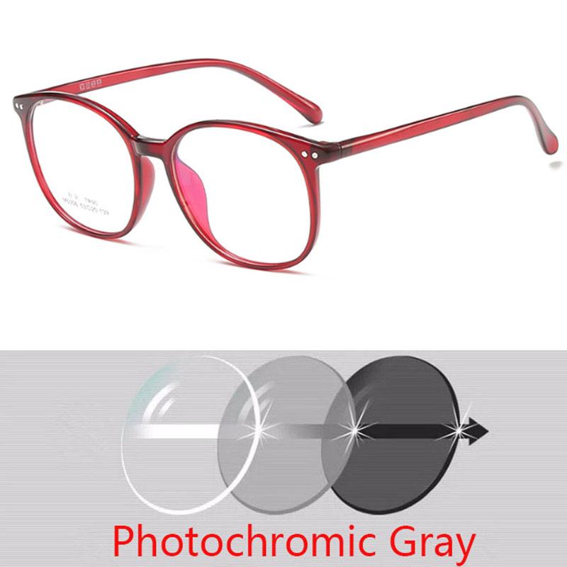 -1 -1.5 -2 -2.5 -3 -3.5 -4 -4.5 -5.0 -5.5 -6.0 Classic Rivets Big Round Myopia Glasses With Degree Women Men Black Glasses Frame