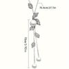 Trendy Korean Leaf & Pearl Tassel Sweater Chain Pendant for Women