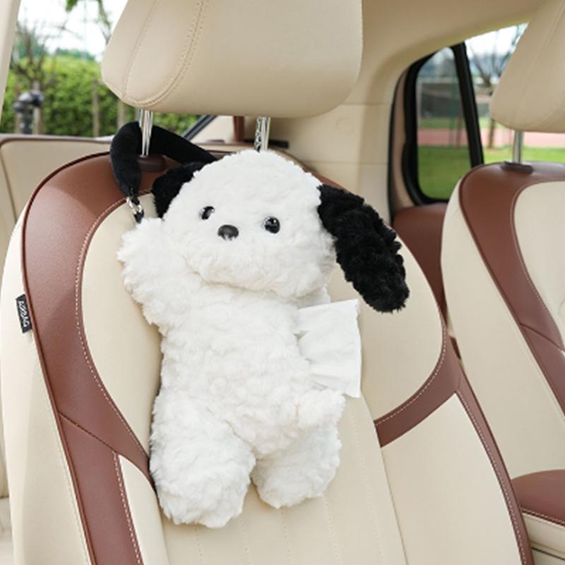 Universal Car Tissue Hanger Doll Cute Creative Hanging Tissue Holder Plush Vehicle Tissue Case Paper Box Car Accessories