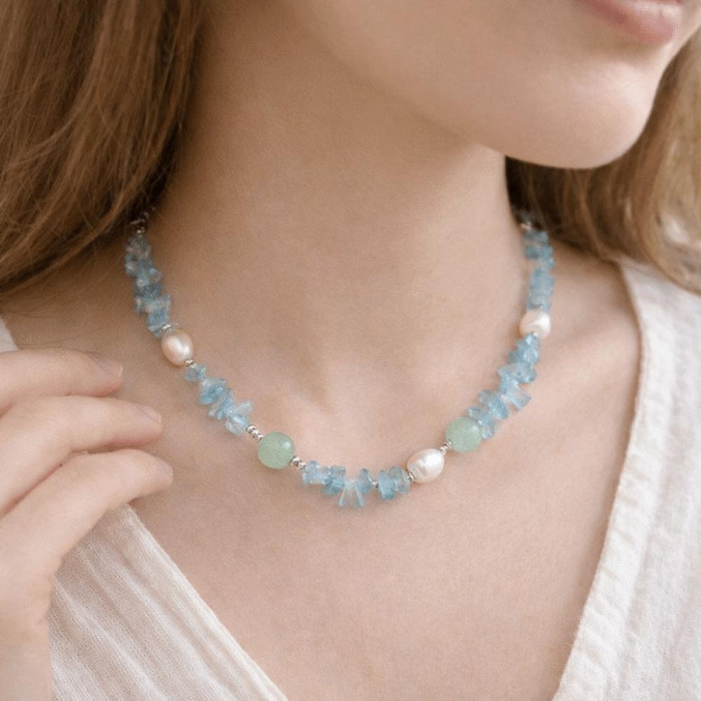 High-End Pearl Bracelet Colored Stone Women's Retro Earrings Beaded Jewelry  Ladies Pendant