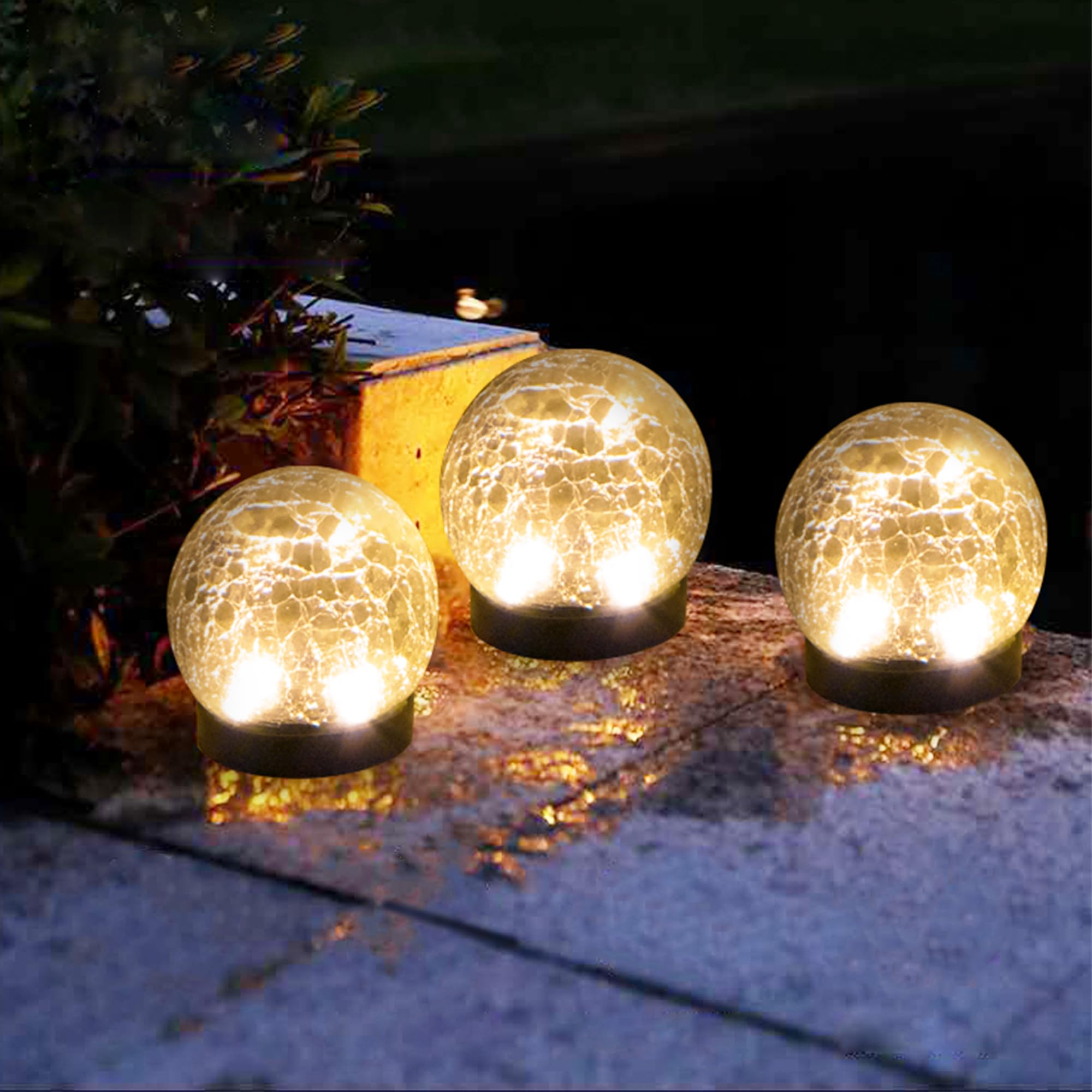 

7Life Solar Light, Outdoor, Stylish Garden Light, IP65 Waterproof, Solar Panel Charging, Automatic Lighting, Ice Flower (Dome, 4)